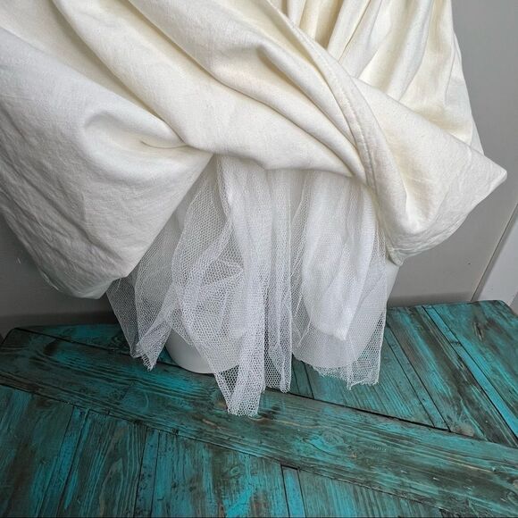 Mustard Seed Off White Cut Out Mini Dress Size Small - Picture 2 of 9